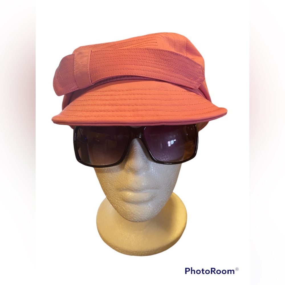 Express~Women’s Pink Cadet Cap Fold Strap Front, Nylon/Cotton, Size OS NWOT
